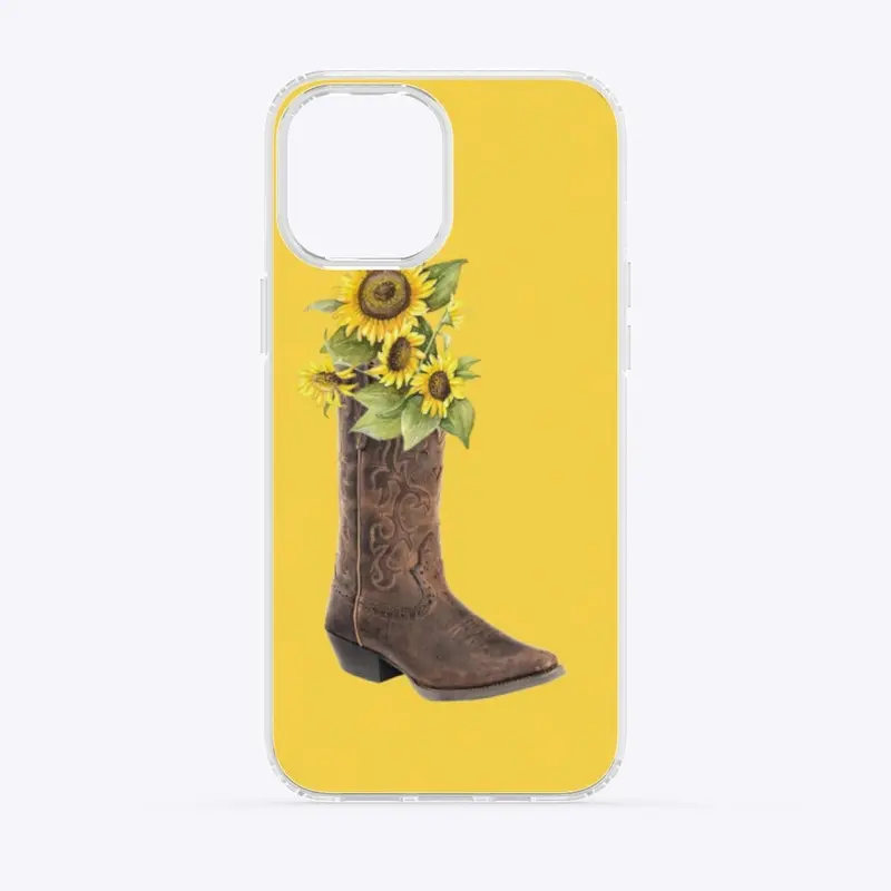 Sunflower Boot Phone Case